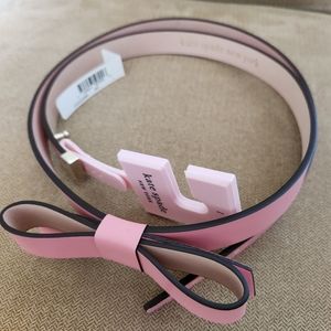 Kate Spade Pink Leather Bowtie Belt Size Large